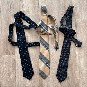 Men’s Designer 100% Silk Ties Set of 3 - Don Loper ~ Ferrell‎ Reed